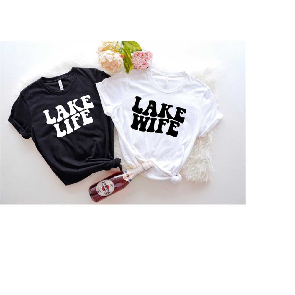 Lake Life Lake Wife Wavy, Retro Batch Shirts, Bachelorette Party Shirts, Lake House Party, Bachelorette T-Shirt, Retro B 2.jpg