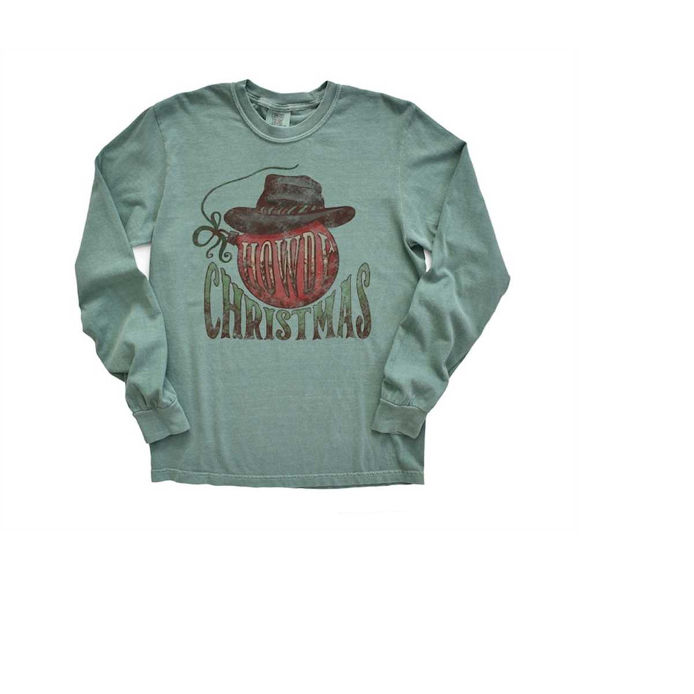 Long Sleeve Retro Christmas Comfort Colors shirt, Howdy Christmas Shirt, Vintage Christmas Santa Shirt, Xmas Shirt, Retr.jpg