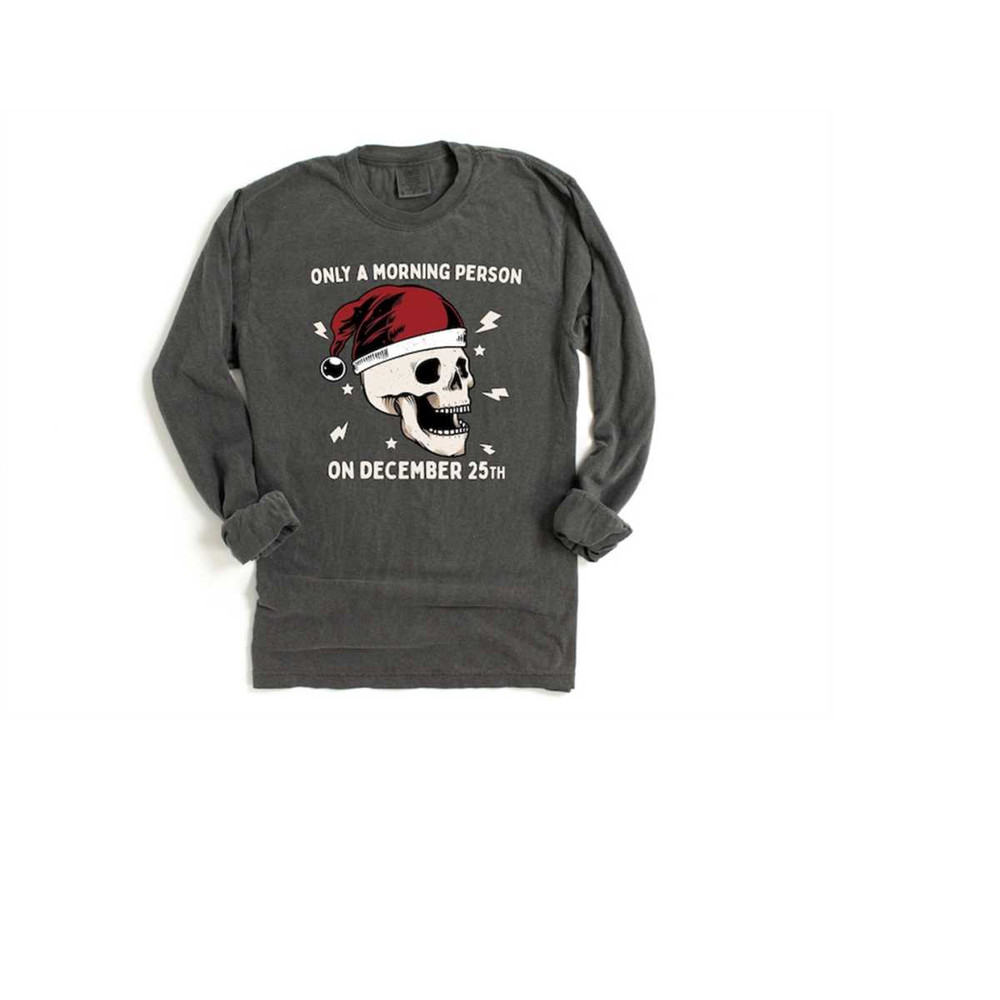 Long Sleeve Retro Christmas Comfort Colors shirt, Morning Person On Christmas, Vintage Holiday Shirt, Santa Shirt, Retro 1.jpg