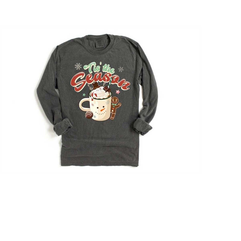 Long Sleeve Retro Christmas Comfort Colors Shirt, Tis The Season Hot Cocoa, Vintage Holiday Shirt, Santa Shirt, Retro Ch 3.jpg