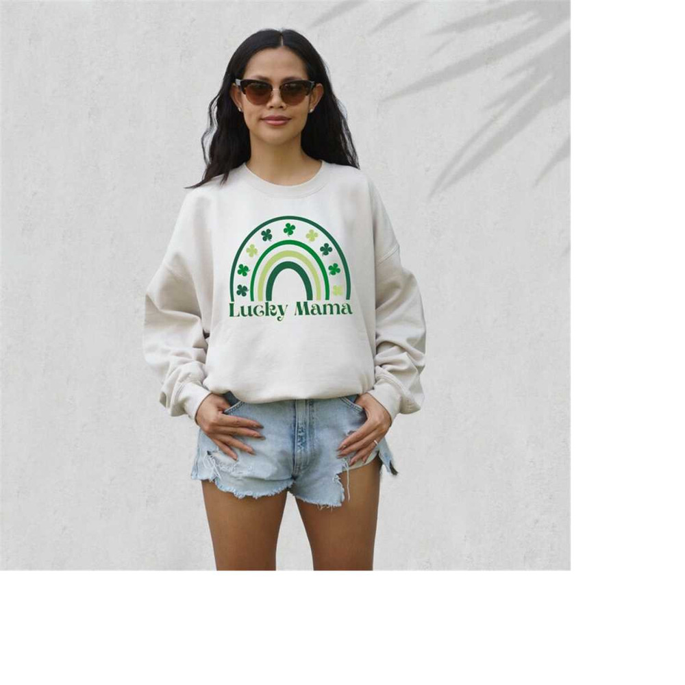 Lucky Retro Sweatshirt, Lucky Mama Sweater, St Patricks Day Sweatshirt, Lucky Pullover, Womens Lucky Sweatshirt, Lucky C.jpg
