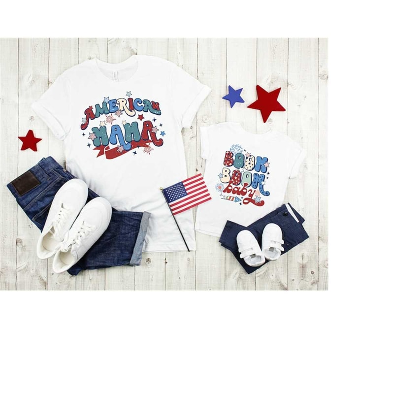 Mommy And Me 4th Of July, Mama And Boom Boom Baby Shirts, Fourth of July Matching Tees, Patriotic Mommy And Me Shirt, 4t.jpg