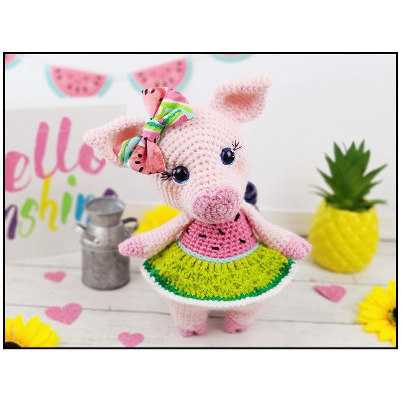 melon pig crochet Amigurumi Crochet Patterns, Crochet Pattern.jpg