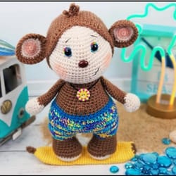 oakley the monkey amigurumi crochet patterns, crochet pattern