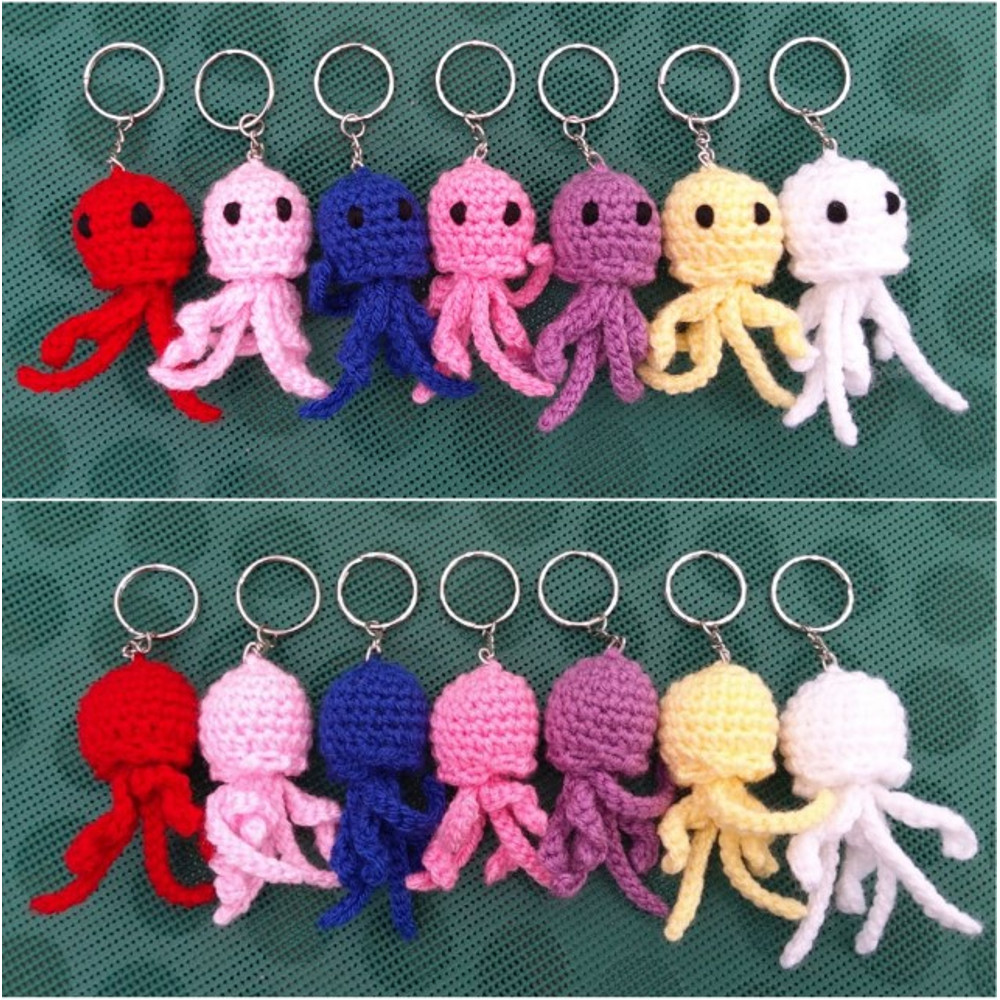 Jellyfish Keychain Amigurumi Crochet Patterns, Crochet Pattern.jpg