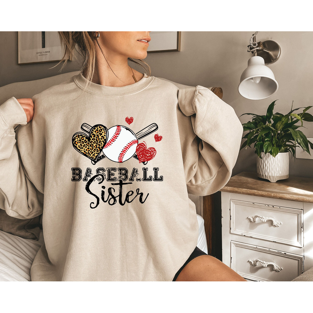 Baseball Sister Sweatshirt, Softball Sister Shirt, Baseball Sister T-Shirt, Cute Gift for Sister, Game Day Shirt, Baseball Season Shirt.jpg