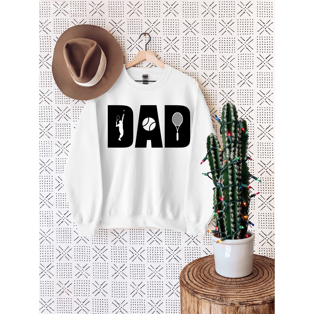 Tennis Dad Sweatshirt, Tennis Sweater, Dad Tennis Shirt, Dad Crewneck Sweatshirt, Tennis Player Gift, Father Pullover, Dad Gift, Sports Dad shirt.jpg