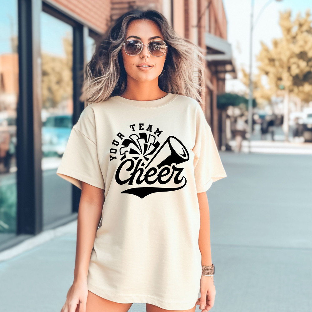 Comfort Colors Shirt Cheer Shirt, Cheerleader Shirt, Cheerleading Shirt, Cheer Team Shirt, Cheer Squad Shirt, Cheerleader Tee.jpg