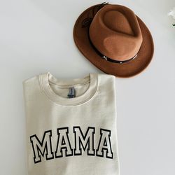 embossed mama sweatshirt,puff mama sweatshirt,gift for mom,mom christmas gift,wife gift idea,girlfriend gift,mothers day