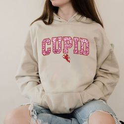 cupid hoodie,cute valentines day,valentines day gift,funny college sweatshirt,love crewneck sweatshirt,cupid sweater,val