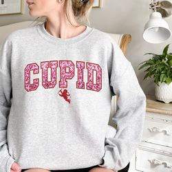 cupid sweatshirt,cute valentines day,valentines day gift,funny college sweatshirt,love crewneck sweatshirt,cupid sweater