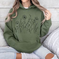 flower shirt, wildflower tshirt, wild flowers sweathirt, floral shirt, botanical shirt, nature lover shirt, flower tee,f