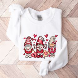 gnomes hearted valentines day shirts, gnomes valentines shirts, valentines day hoodie, valentines day gift, cute valenti