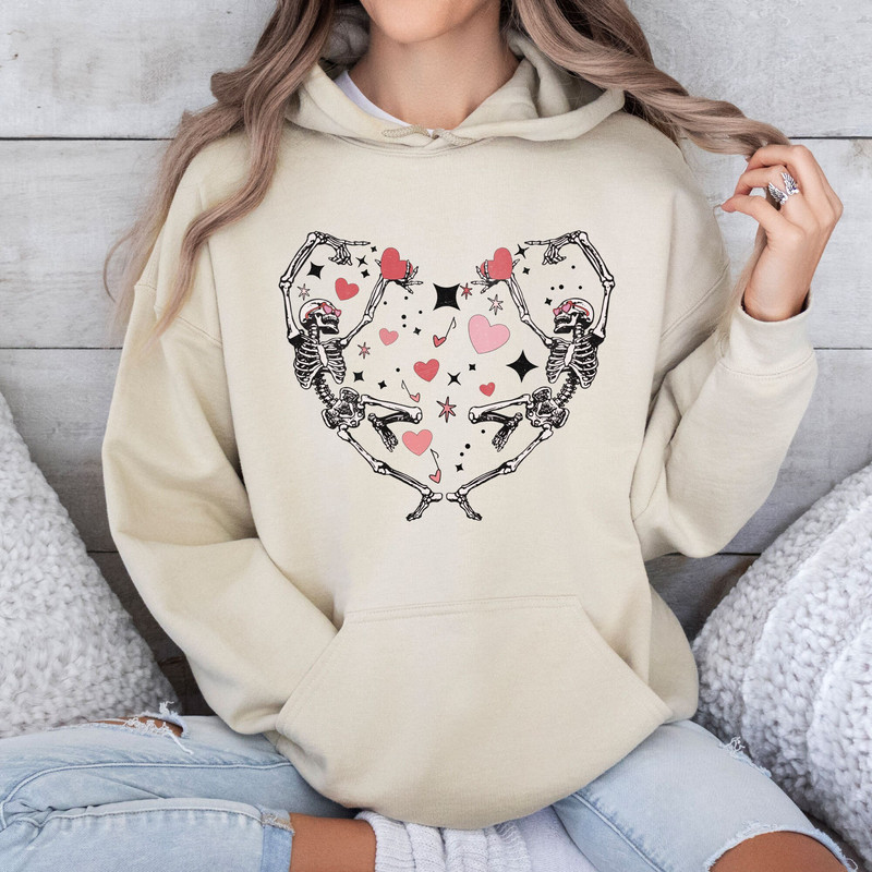 Skeleton Love Shirt, Skull Valentines Day Shirt, Valentines Day Gift, Skeleton Hands Shirt, Rose Shirt,Heart Shirt, Valentine Skeleton Shirt.jpg
