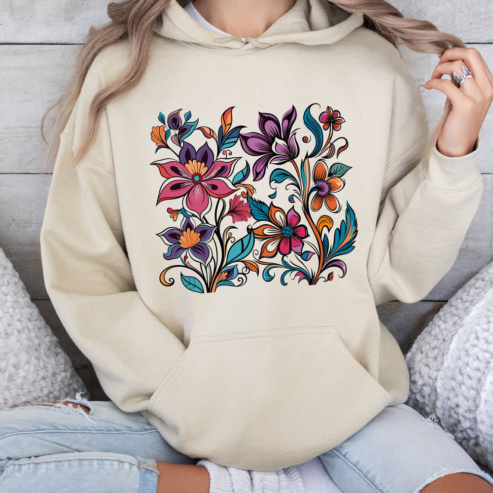 Wild Flowers Shirt, Floral Tshirt, Valentines Day Shirt, Flower Sweatshirt, Gift for Women, Best Friend Gift, Valentines Day Gift, 777, 520.jpg