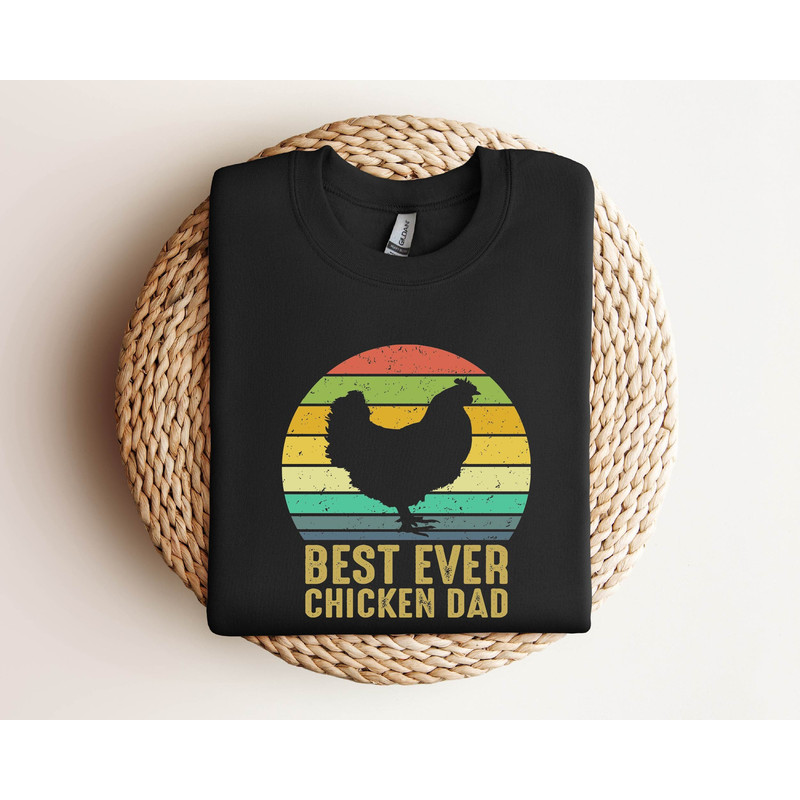 Funny Gift for Chicken Lover, Best Ever Chicken Dad,Chicken Dad Shirt, Fathers day Gift , Farm Animal Shirt, Retro Vintage Farmer Tee.jpg