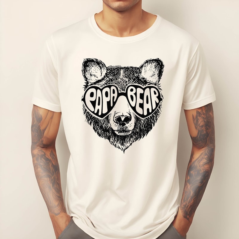 Papa Bear Shirt, Gift for Papa Dad Shirt, Husband Present,Father's Day Gift, Gift for him, Gift for Father, Christmas Gift for Dad, Dad Gift.jpg
