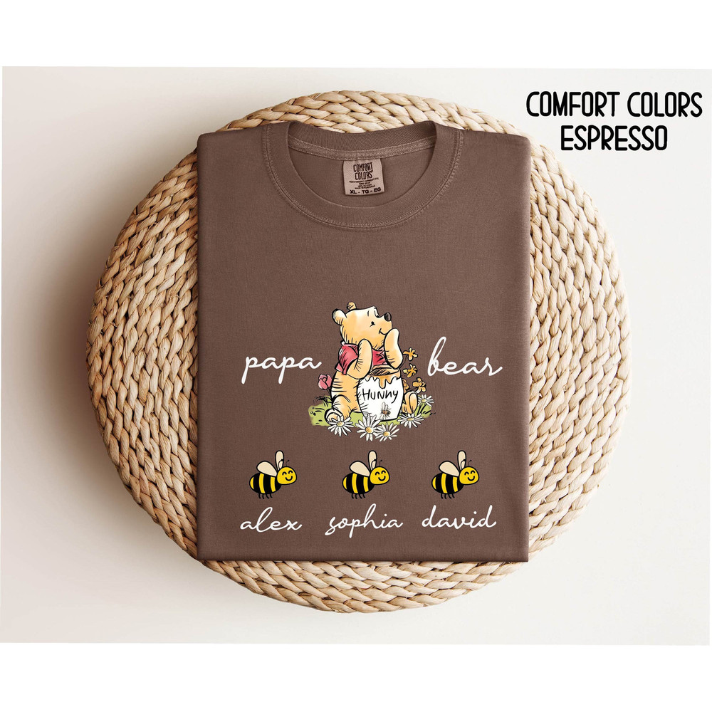 Papa With Kids Name Tshirt, Custom Papa Bear Shirt,Personalized Papa Tshirt, Fathers Day Gift for Papa , New Dad Tee.jpg