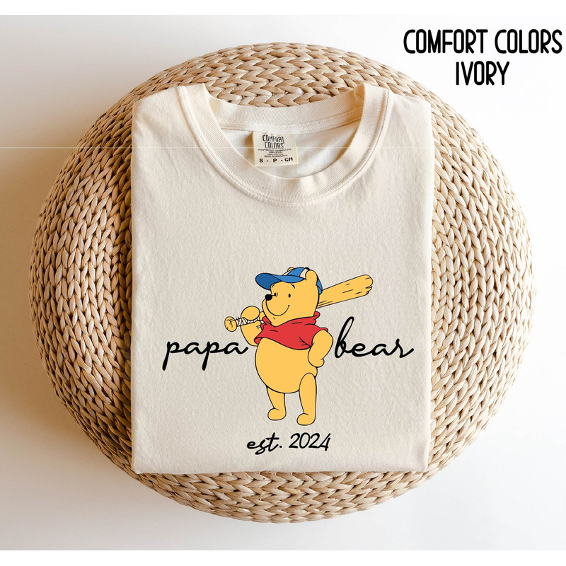 Personalized Papa Bear Winnie The Pooh T-Shirt , Papa Est Shirt , Papa Bear Gift for Pooh Papa , Fathers Day Gift for Papa.jpg