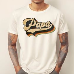 retro papa shirt ,gift for papa ,papa shirt for fathers day gift, birthday gift ,papa gift from daug