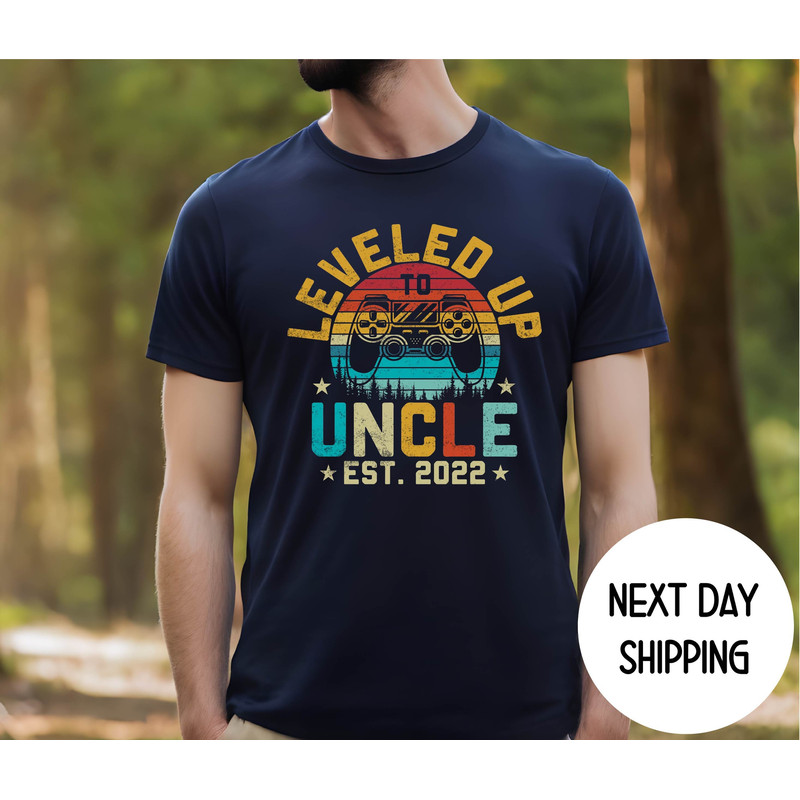 Retro Uncle Shirt ,New Uncle Gift, Leveled Up To Uncle Tee, Pregnancy Announcement New Uncle Shirt, Uncle Announcement Reveal to Uncle Shirt.jpg