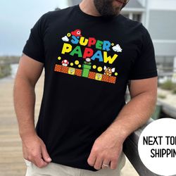 super papaw shirt, papaw shirt ,pop gift tee, superhero grandpa gift shirt ,brithday for gift for gr