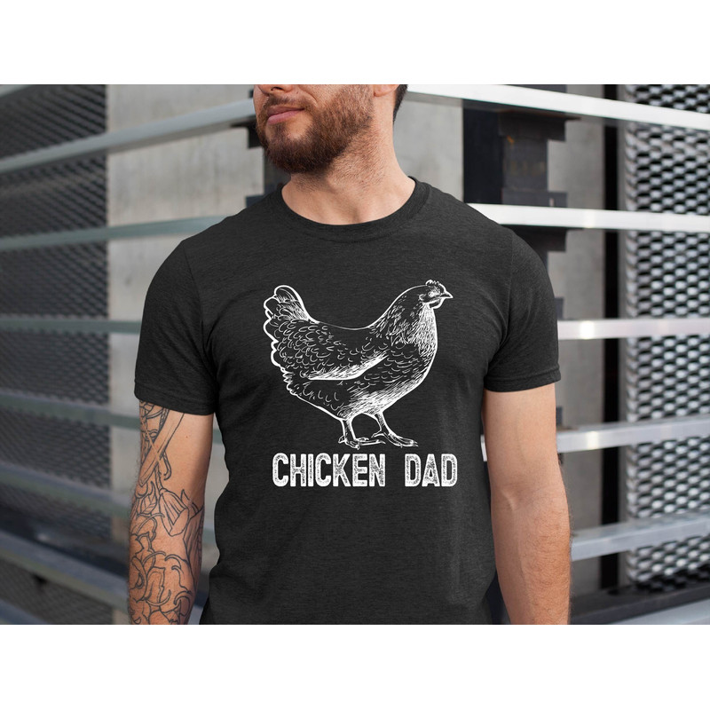 Chicken Dad Shirt ,Funny Gift for Chicken Lover, Chicken Dad Shirt, Vegan Shirt, Farm Animal Shirt, Retro Vintage Farmer , Fathers Day Shirt.jpg
