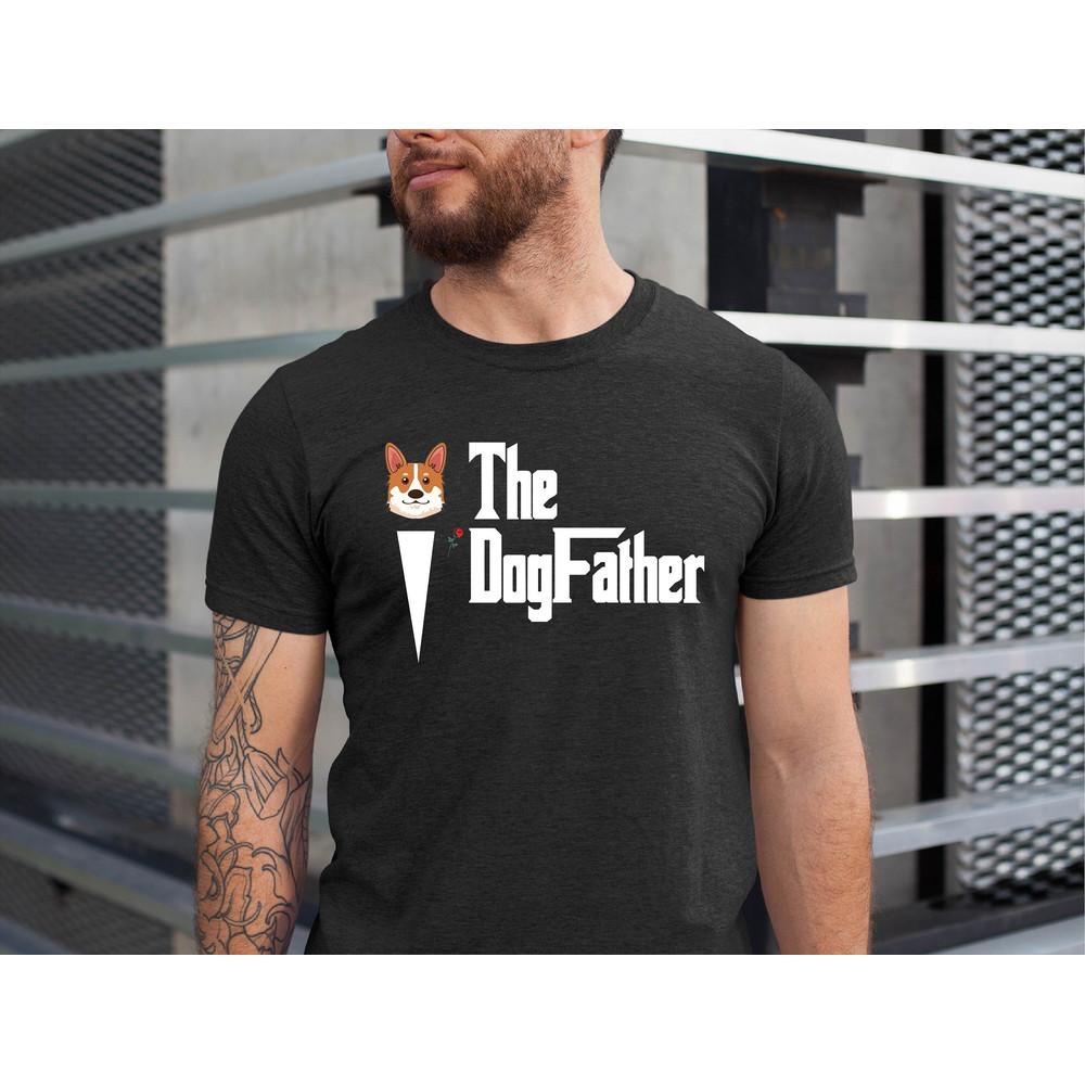 Corgi The Dog Father Tee,The Dog Father Shirt, Christmas Gift ,Dog Dad Gift From Dog, Dog Father Gift, Gift For Dog Dad, Father Tee.jpg