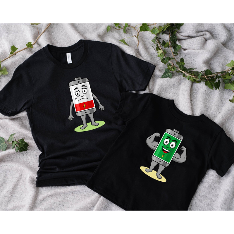 Dad And Baby Matching ,Full and Low Battery T-shirt and Infant Bodysuit Dad and Baby Matching Set , Mom and Baby Matching ,Dad Gift Shirt.jpg