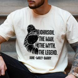 custom dad shirt, the man the myth the legend shirt with kids names, papa bear tshirt, fathers day gift, dad gift from k