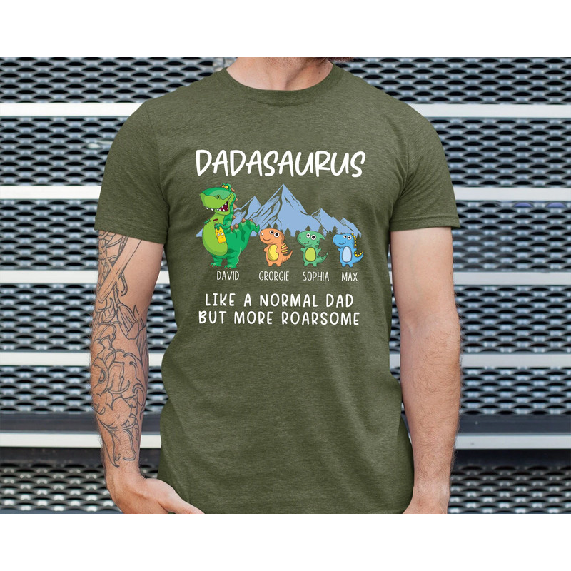 Personalized Dadasaurus Shirt with Kid Names, Custom Father's Day Shirt for Dad, Dad Gift, Daddysaurus Shirt, Fathers Day Gifts from Kids.jpg