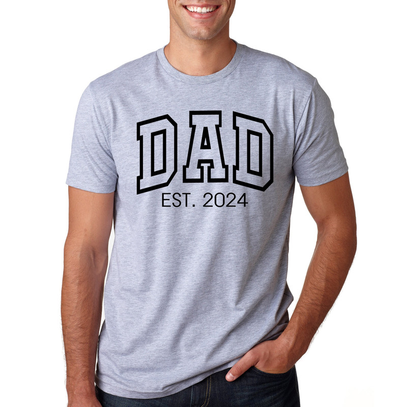 Father's Day Gift for Dad, Personalized Dad Est 2024 Shirt, Custom Dad, Pregnancy Announcement, Gift for Dad, Father's Day Shirt, New Dad.jpg