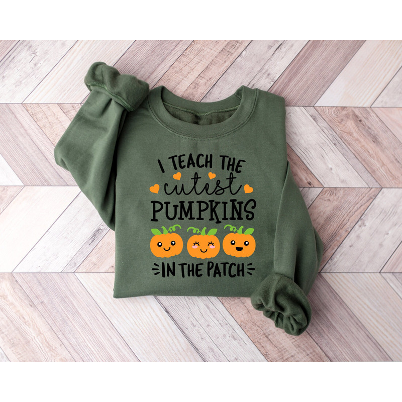Halloween Teacher Shirt, I Teach The Cutest Pumpkins In The Patch Shirt, Fall Teacher Shirts, Cute Teacher Shirts, Pumpkin Teacher Shirt.jpg