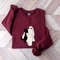Black Cat Halloween Sweatshirt, Ghost and Black Cat Halloween Sweatshirt, Cute Ghost Halloween Shirt, Spooky Season, Womens Halloween Shirt.jpg