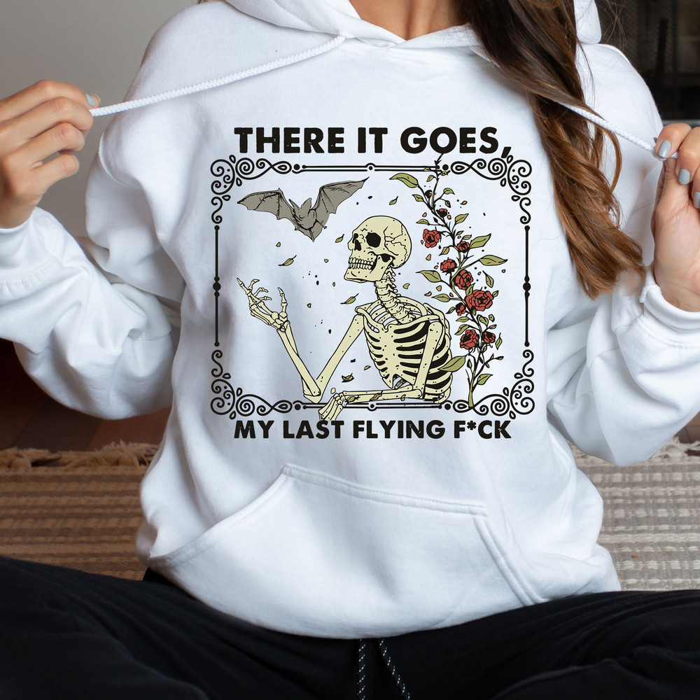 Halloween There It Goes My Last Flying Tshirt, Fall Vintage Skeleton Sweatshirt, Halloween Bat Tshirt, Scare Halloween Party Gifts.jpg