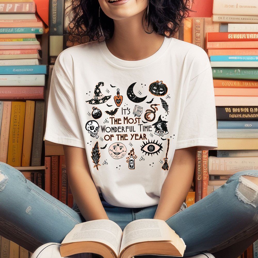 It's the Most Wonderful Time Of The Year Tshirt, Funny Quote Halloween Sweatshirt, Pumpkin Tee, Spooky Vibes Tee, Halloween Witch Shirts.jpg