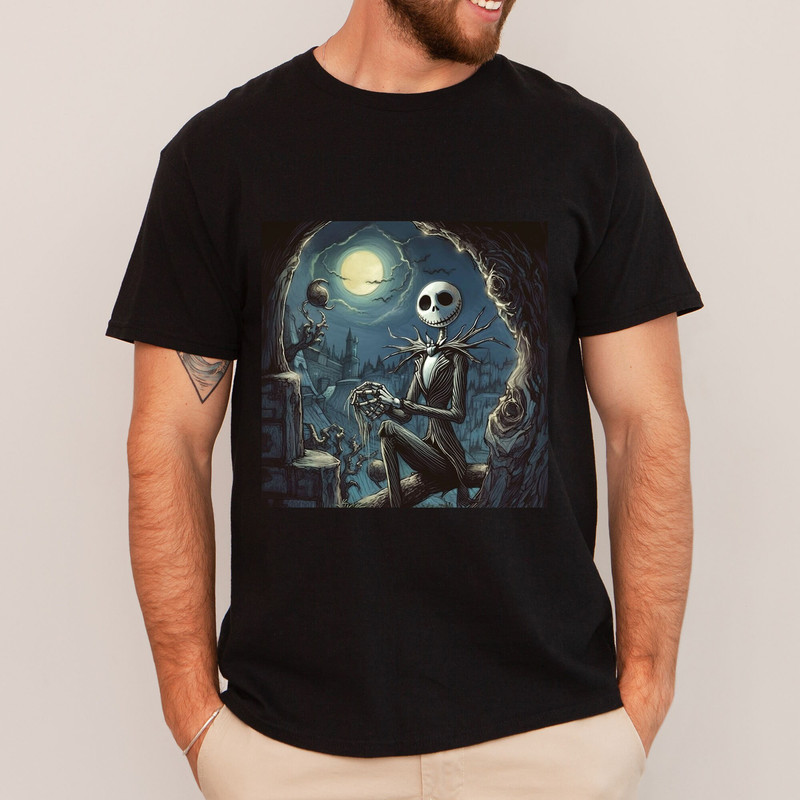 Vintage Jack Skellington Halloween Tshirt, Cute Halloween Couple Sweatshirt, Jack and Sally The Lovers, Jack Skellington Shirt, Party Gifts.jpg