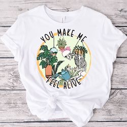 you make me feel alive halloween tshirt, ghost plant tee, halloween ghost tee, halloween plants sweatshirt, halloween gi