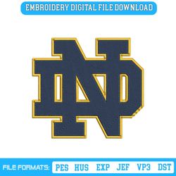 notre dame fighting irish logo ncaa embroidery design download file