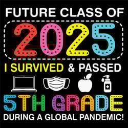 future class of 2025 i survived and passed 5th grade svg, birthday svg, 2025 svg, 5th grade svg, face mask svg, laptop s