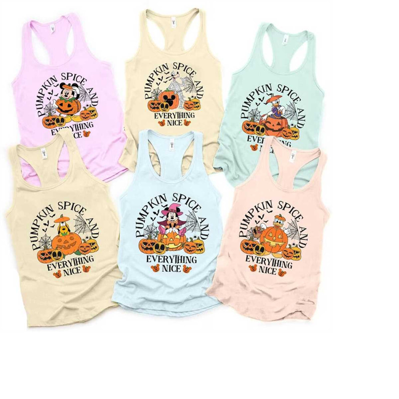 Vintage Mickey and Friends Halloween Pumpkin Tank Top, Retro Pumpkin Spice And Everything Nice, Disney Family Halloween.jpg