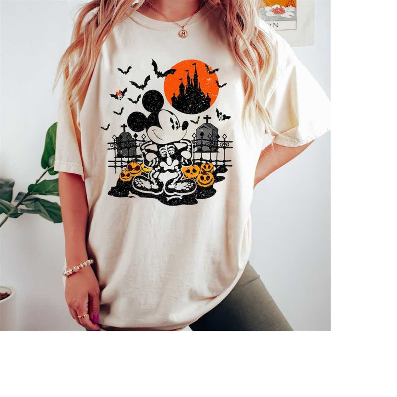 Vintage Mickey Mouse Halloween Shirt, Disney Skeleton Shirt, Halloween Disneyland Shirt, Walt Disney World Halloween Shi 1.jpg
