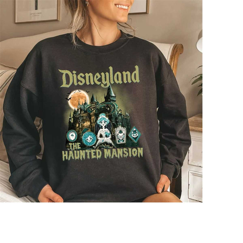 Vintage The Haunted Mansion Characters Sweatshirt, Haunted Mansion Shirt, Disney Halloween 2023 Party Shirt, Disneyland 1.jpg