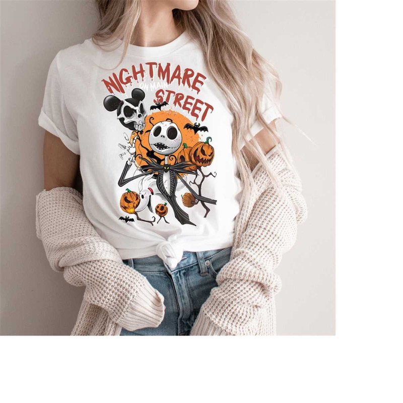 Vintage The Nightmare On Main Street Halloween Pumpkin Tshirt, Halloween Pumpkin Sweatshirt, Halloween Shirt, Funny Hall.jpg
