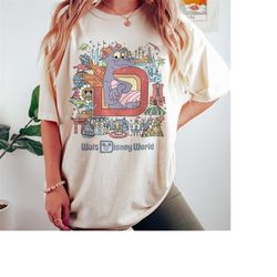 vintage walt disney world comfort colors shirt, disney figment epcot shirt, disneyworld shirts, epcot center 1982 shirt,
