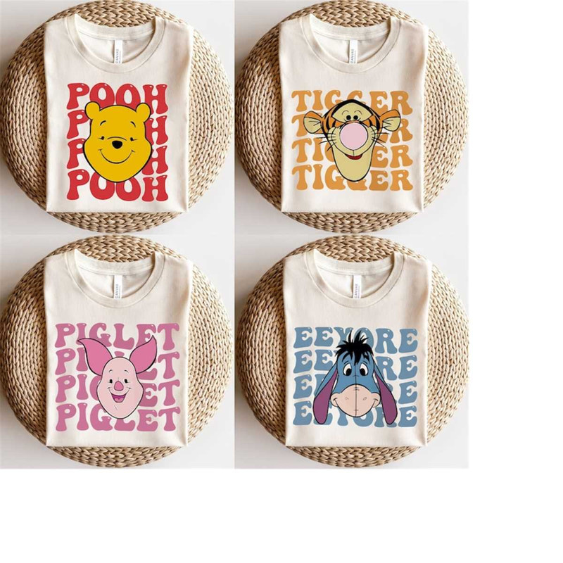 Vintage Winnie The Pooh Sweatshirt, Disney Pooh Bear, Piglet, Tigger, Eeyore Sweatshirt, Disney Trip Shirt, Family Match.jpg