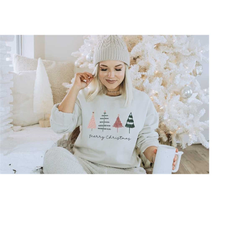 Womens Christmas Shirt, Christmas Sweater, Christmas Crewneck, Christmas Tree Sweatshirt, Holiday Sweaters for Women, Ch.jpg