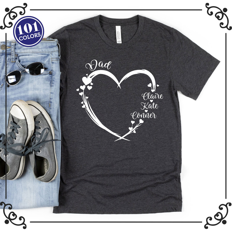 Custom Dad Shirt, Dad Shirt, Christmas Dad Shirt, Gift For Dad, Personalized Dad Shirt, Daddy Tee, Shirt With Kids Names, Dad Gift From Kids.jpg