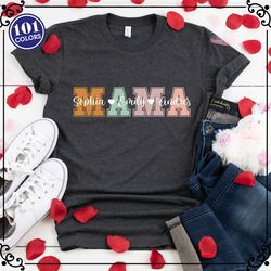 custom mama shirt, mama shirts, mothers day shirt, mom shirt, birthday gift mom, shirt with kids names, gift for mom, mo