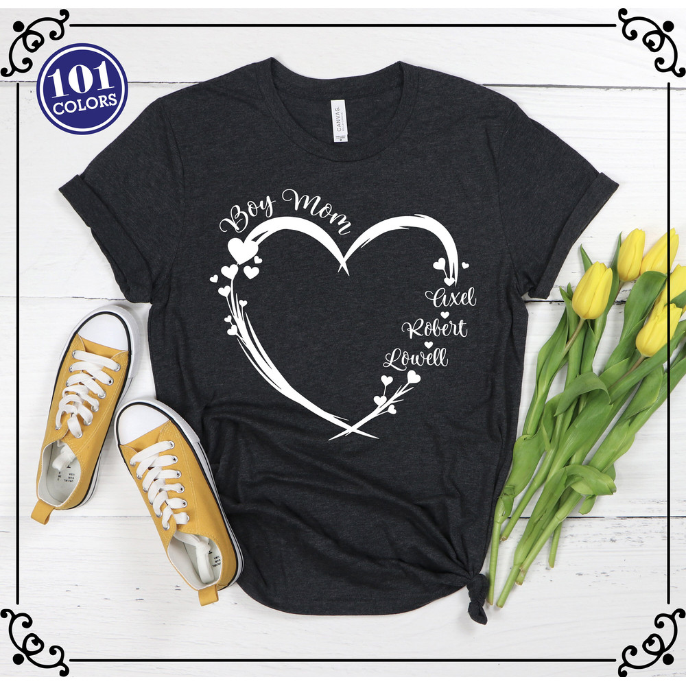Custom Mom Shirt, Boy Mama Shirt, Mom Shirt, Mother's Day Shirt, Gift for Mom, Birthday Gift Mom, Kids Name Mama Tee, Mom Shirt With Names.jpg
